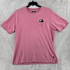 Stussy 8 Ball Mens Short Sleeve Pocket T Shirt Rose Color Size Large