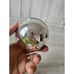 Vintage radko shiny Brite indent green red striped glitter ball ornament set Xma