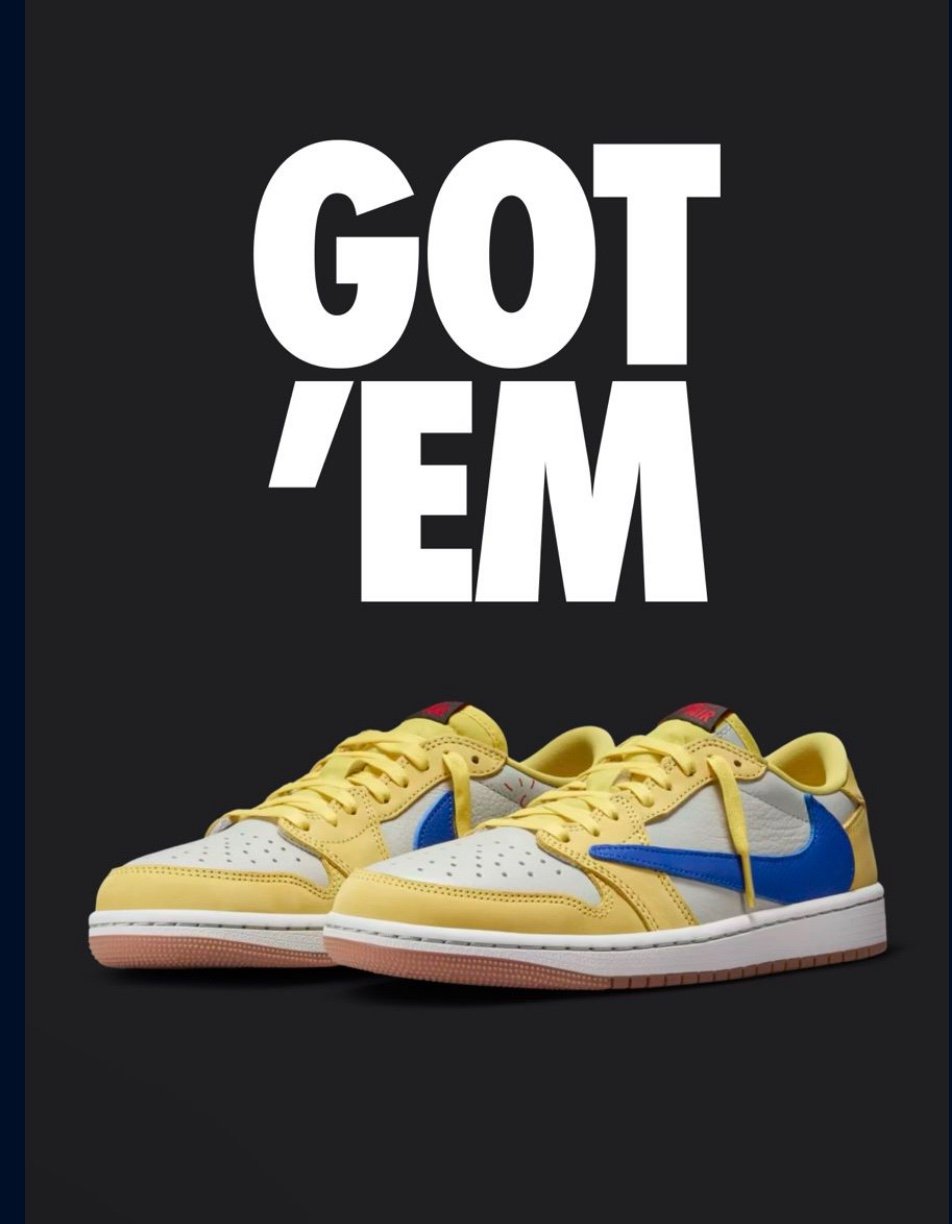travis scott Jordan 1 low canary