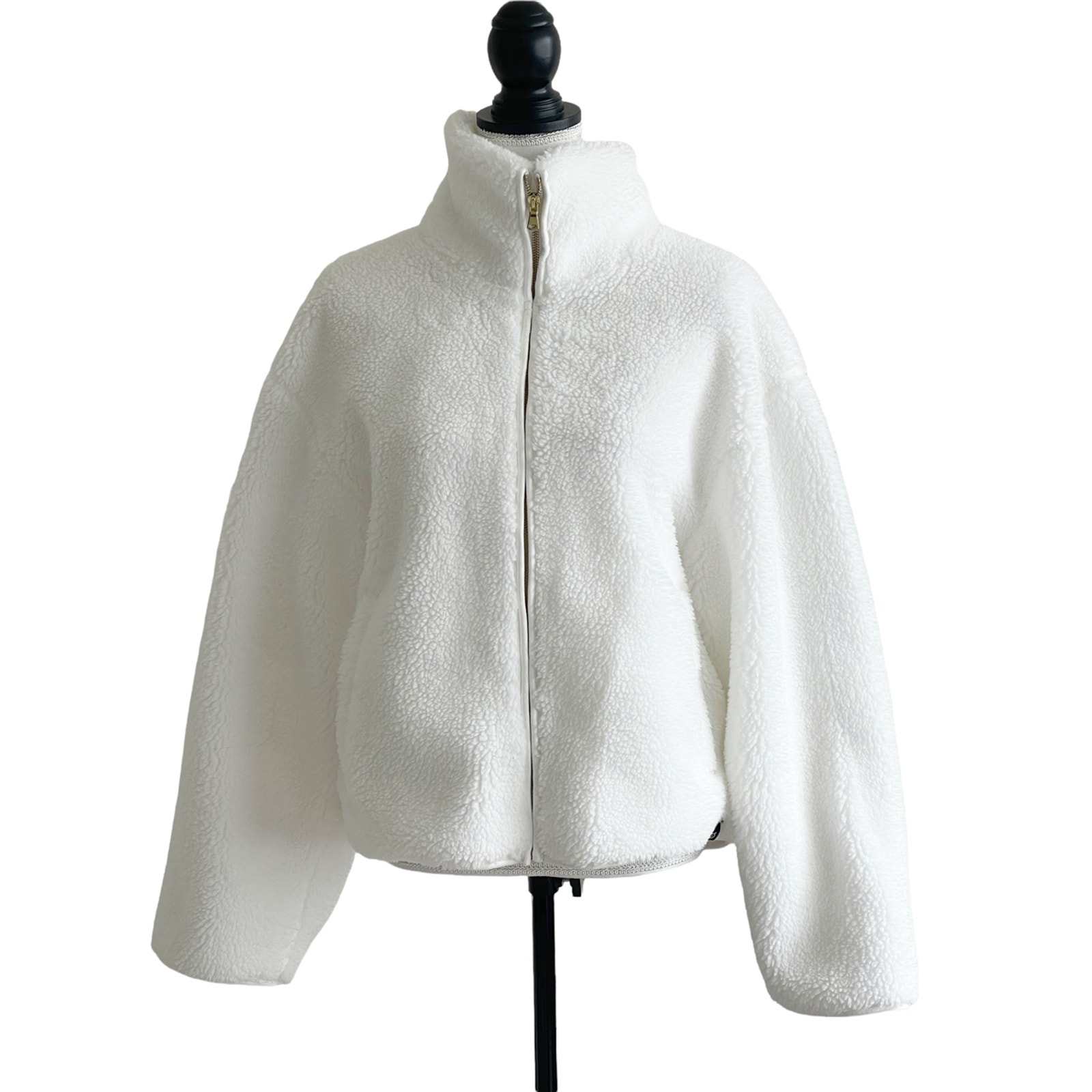 NWT Women's Varley x Peloton White Highwood 2.0 Sherpa Full Zip Jacket Sz L
