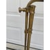 VTG 70s MCM Brass Adrustable Swing Pharmacy Reading Floor Lamp Working