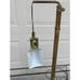 VTG 70s MCM Brass Adrustable Swing Pharmacy Reading Floor Lamp Working