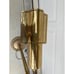 VTG 70s MCM Brass Adrustable Swing Pharmacy Reading Floor Lamp Working