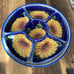 Talavera Mexico Sunflower Chip & Dip Hand Painted Taco Serving 7 Piece Dish