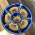 Talavera Mexico Sunflower Chip & Dip Hand Painted Taco Serving 7 Piece Dish