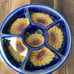 Talavera Mexico Sunflower Chip & Dip Hand Painted Taco Serving 7 Piece Dish