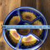 Talavera Mexico Sunflower Chip & Dip Hand Painted Taco Serving 7 Piece Dish