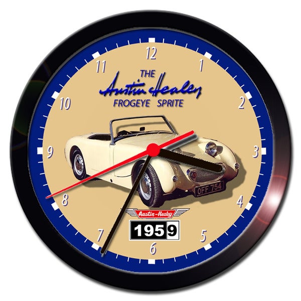 1959 AUSTIN HEALY FROGEYE SPRITE WALL CLOCK