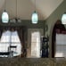 1-Light Pendant Light, Handcrafted Art Glass Blue