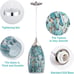 1-Light Pendant Light, Handcrafted Art Glass Blue