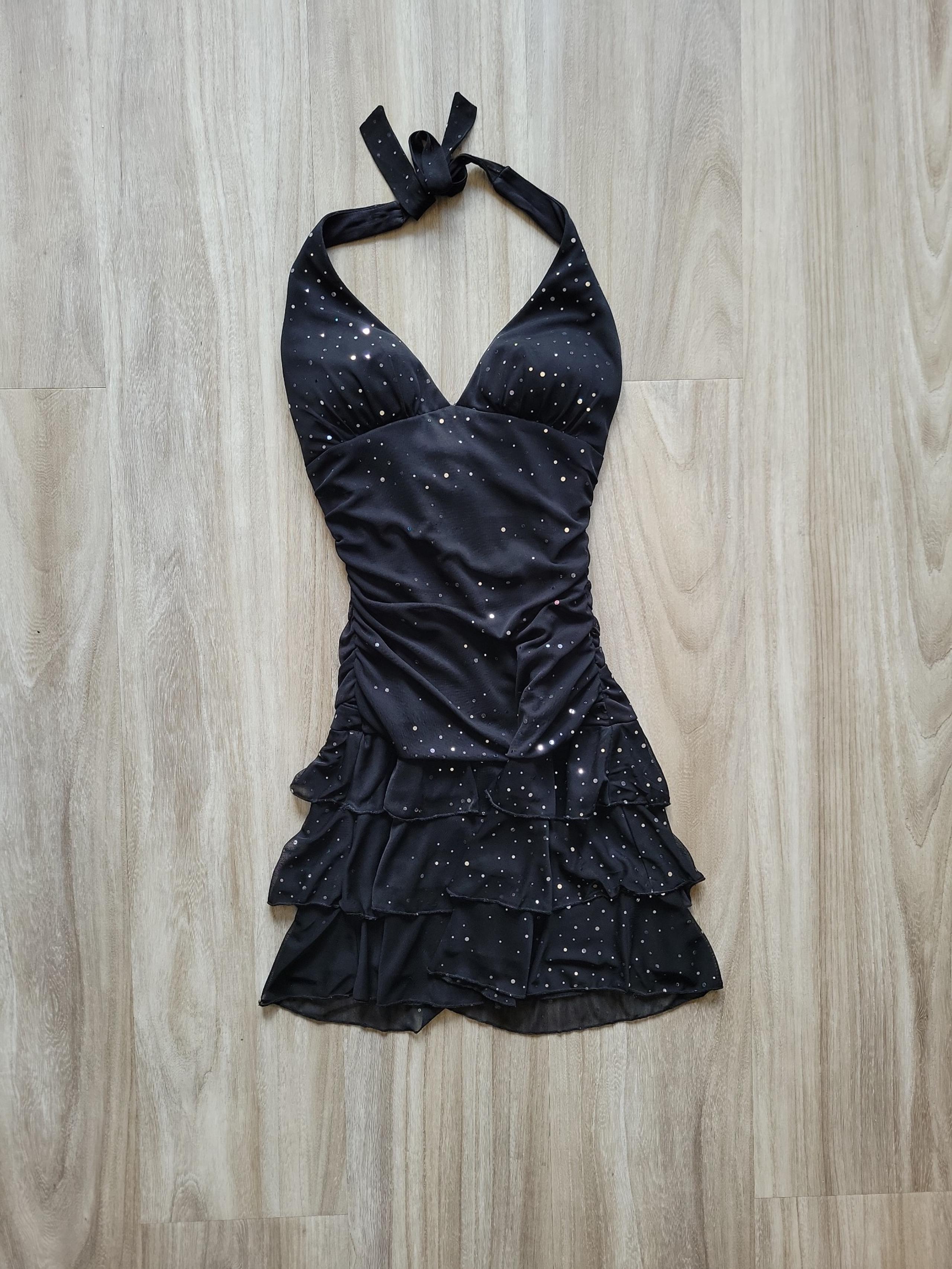 Black sparkly dance dress