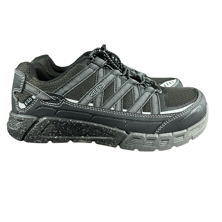 KEEN Utility Asheville ESD Black Aluminum Toe Work Shoes 1017070 Men's Sz 8.5 D
