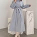 Dazzlin 2-way color lady coat light blue M