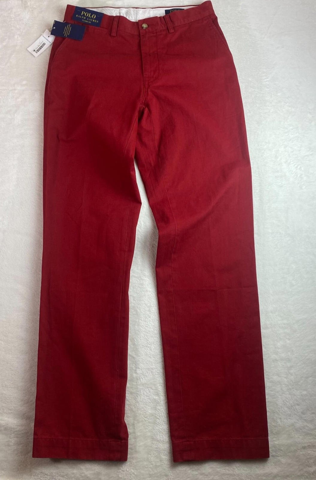 Polo Ralph Lauren Pants Mens 32x32 Chino Bedford Classic Fit Light Red NWT