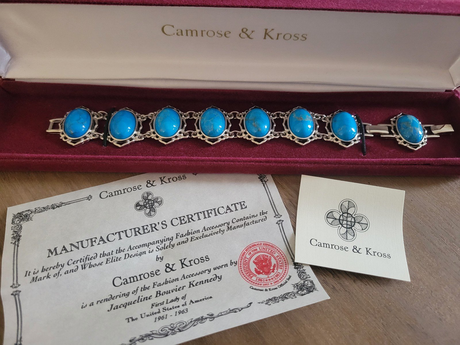 Camrose and Kross Turquoise and Silver Bracelet