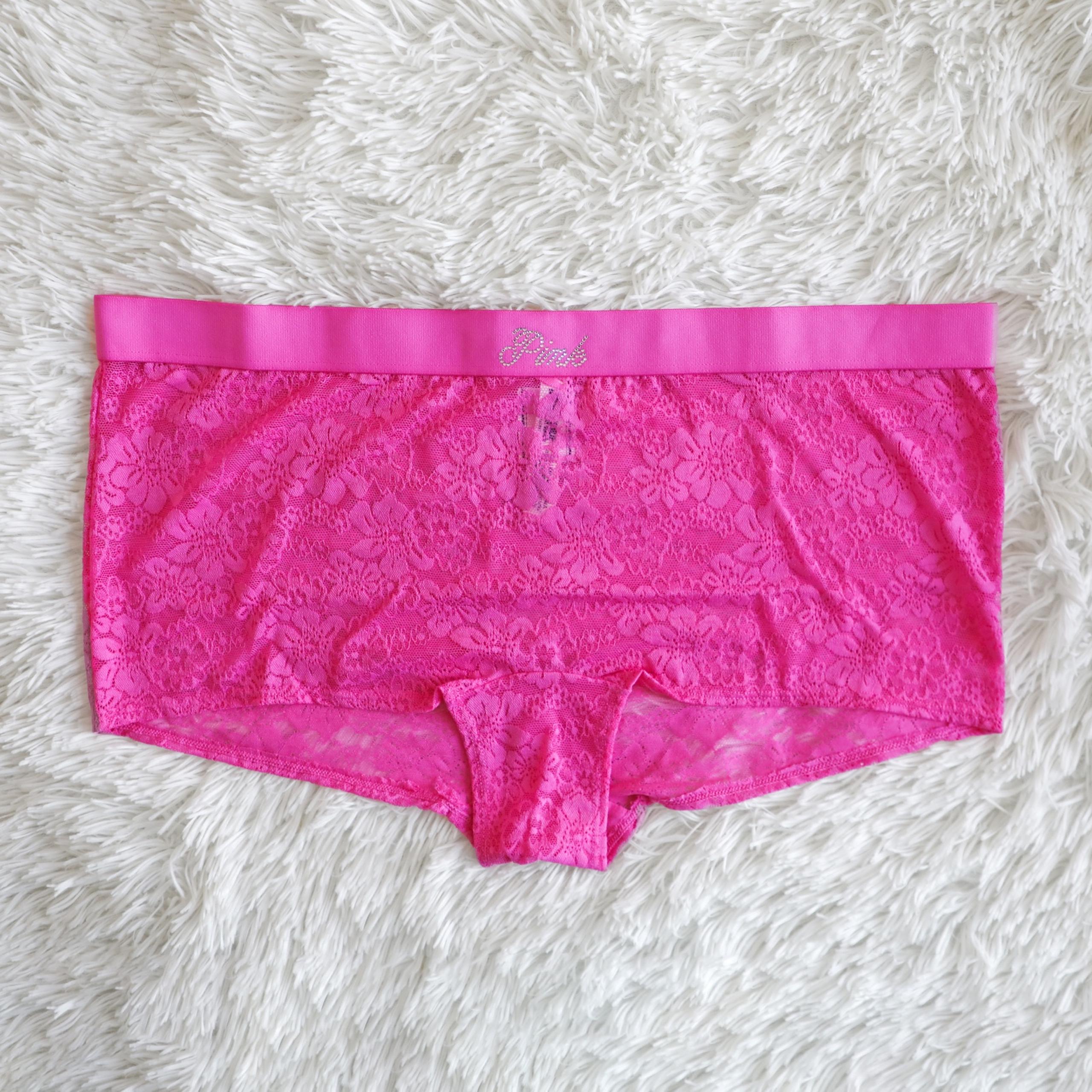 VS Victorias Secret Pink Floral Lace boy shorts XXL