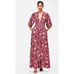eShakti Wayward Fancies Floral Print Crepe Maxi Dress Red Size 12-14