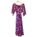 eShakti Wayward Fancies Floral Print Crepe Maxi Dress Red Size 12-14