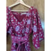 eShakti Wayward Fancies Floral Print Crepe Maxi Dress Red Size 12-14