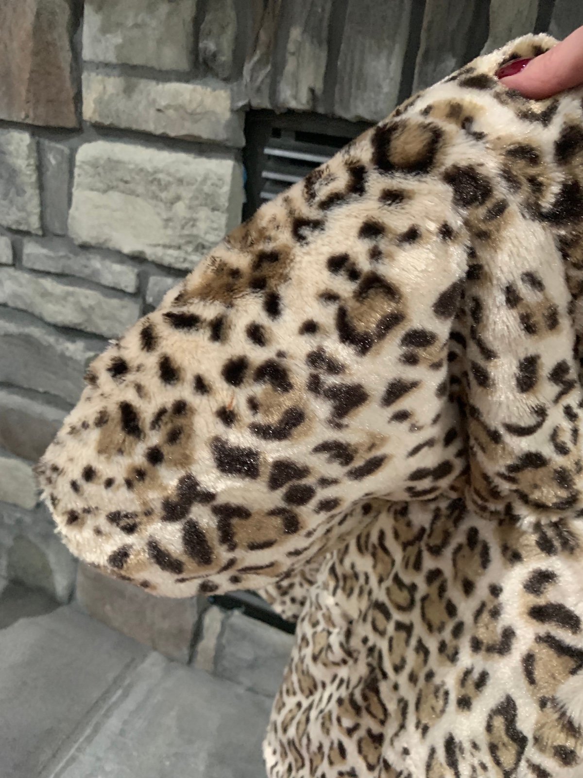 Girls, leopard print coat. Worn a few times! Size 6 girls