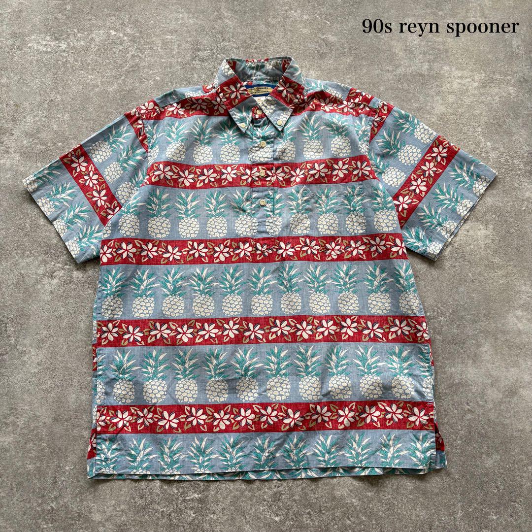 【Reyn Spooner】Reyn Spooner Aloha Shirt Pineapple Border