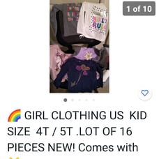 Girl's Cllothing Bundle Size 4T and 5T