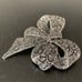 Large Faux Marcasite Bow Pin | Open Work Filigree Style with Rhinestones NEW