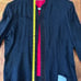Umi Collections by Anne Crimmins Braved Black Blazer Silk size 10