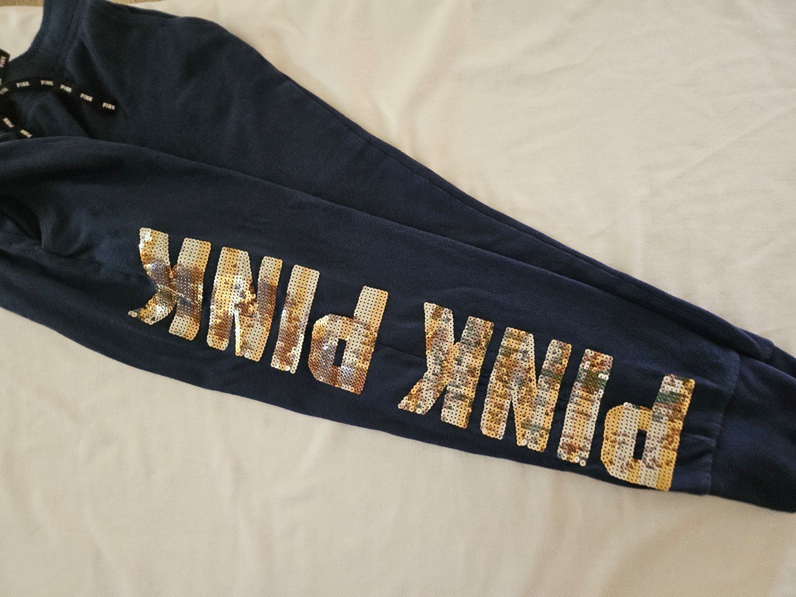 PINK VS HTF Bling Jogger Style Sweatpants, M
