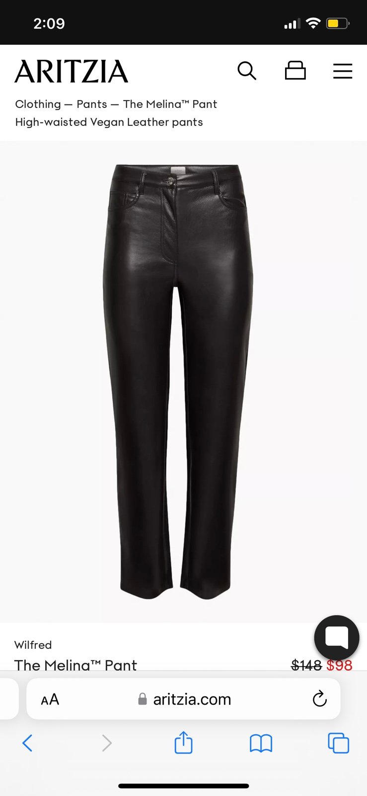 Melina Vegan Leather Pants