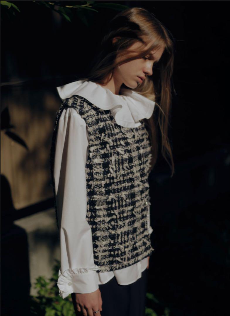 優先配送 OHGA Tweed Vest トップス