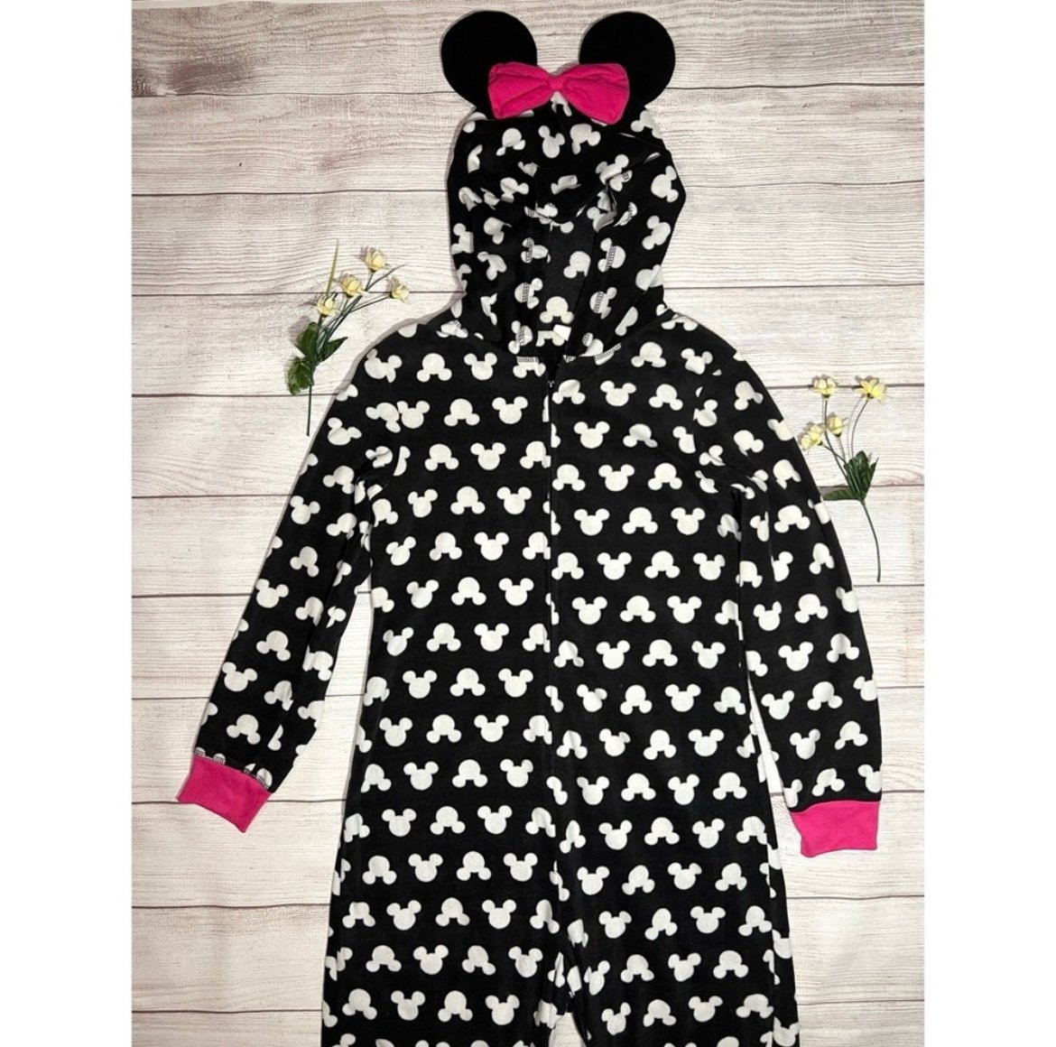 Disney Minnie Mouse Hooded Adult Pajama Onesie