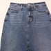 Express High Waisted Front Slit Maxi Denim Skirt