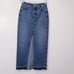 Express High Waisted Front Slit Maxi Denim Skirt