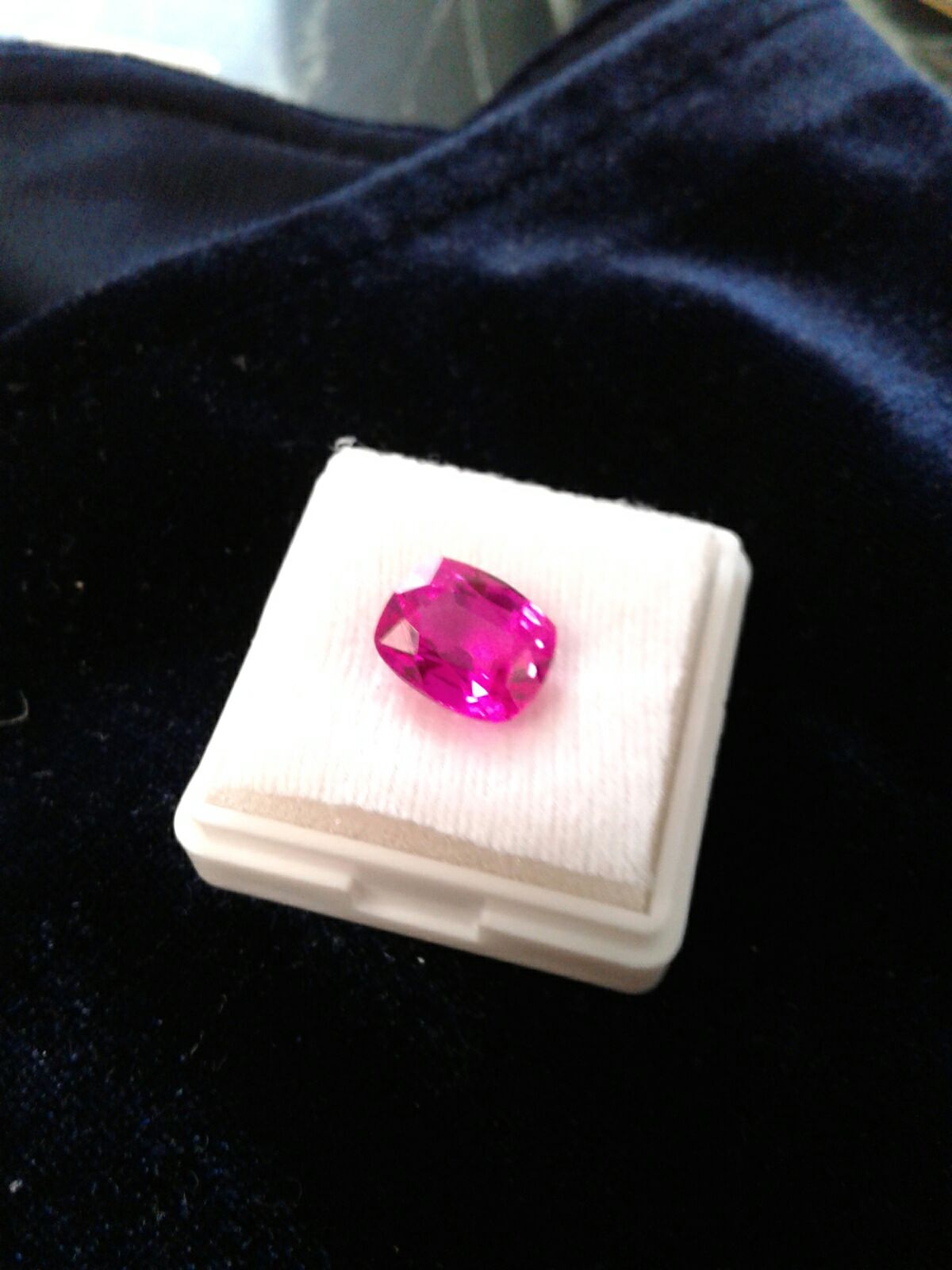 Cushion cut Ceylon pink sappire