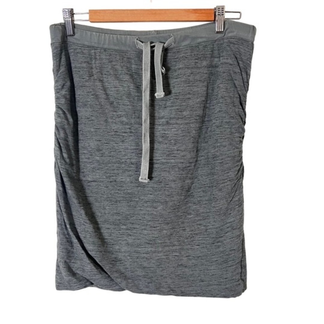 Standard James Perse Ruching Sides Heathered Green Skirt