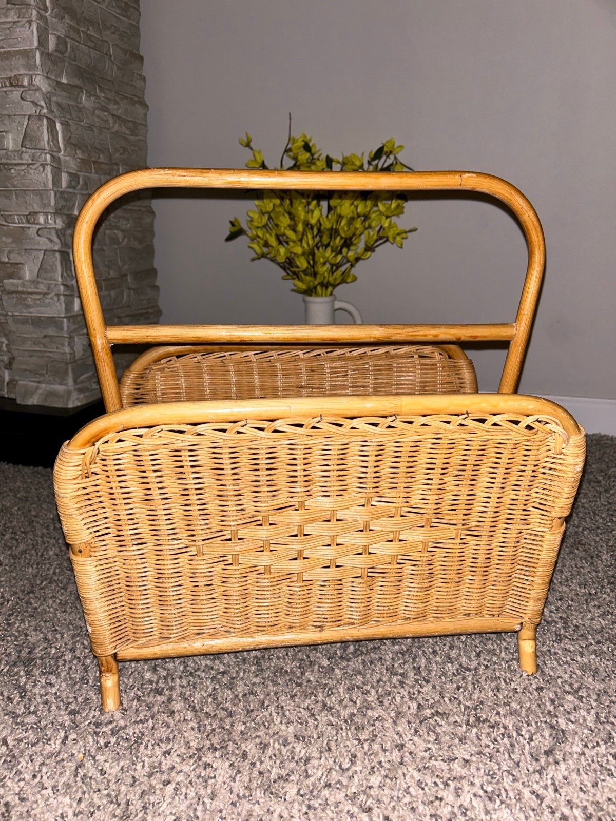 Rattan Magazine Holder