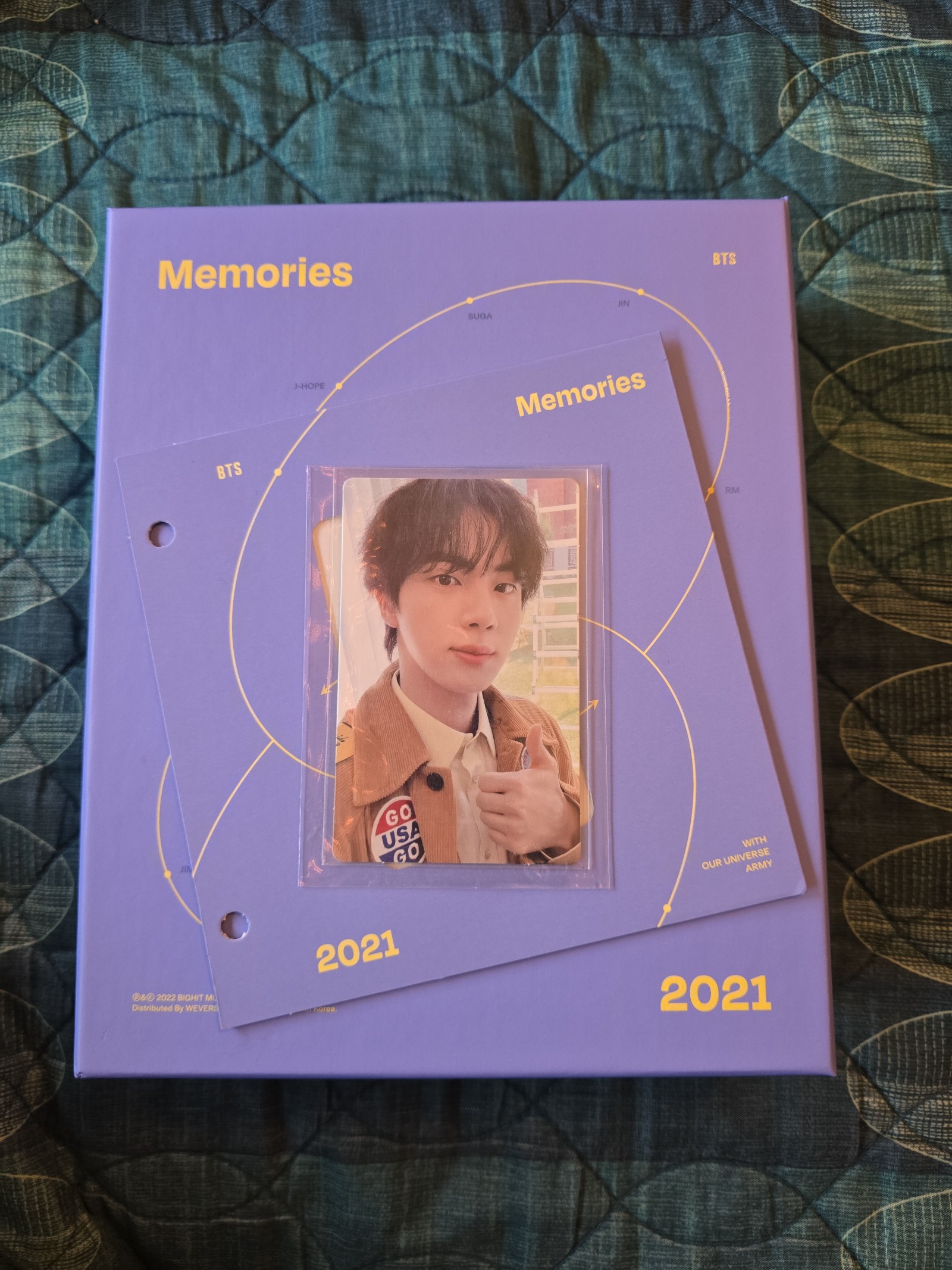 BTS Memories 2021 blu-ray edition with Jin photocard