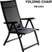 Adjustable Reclining Folding Chair