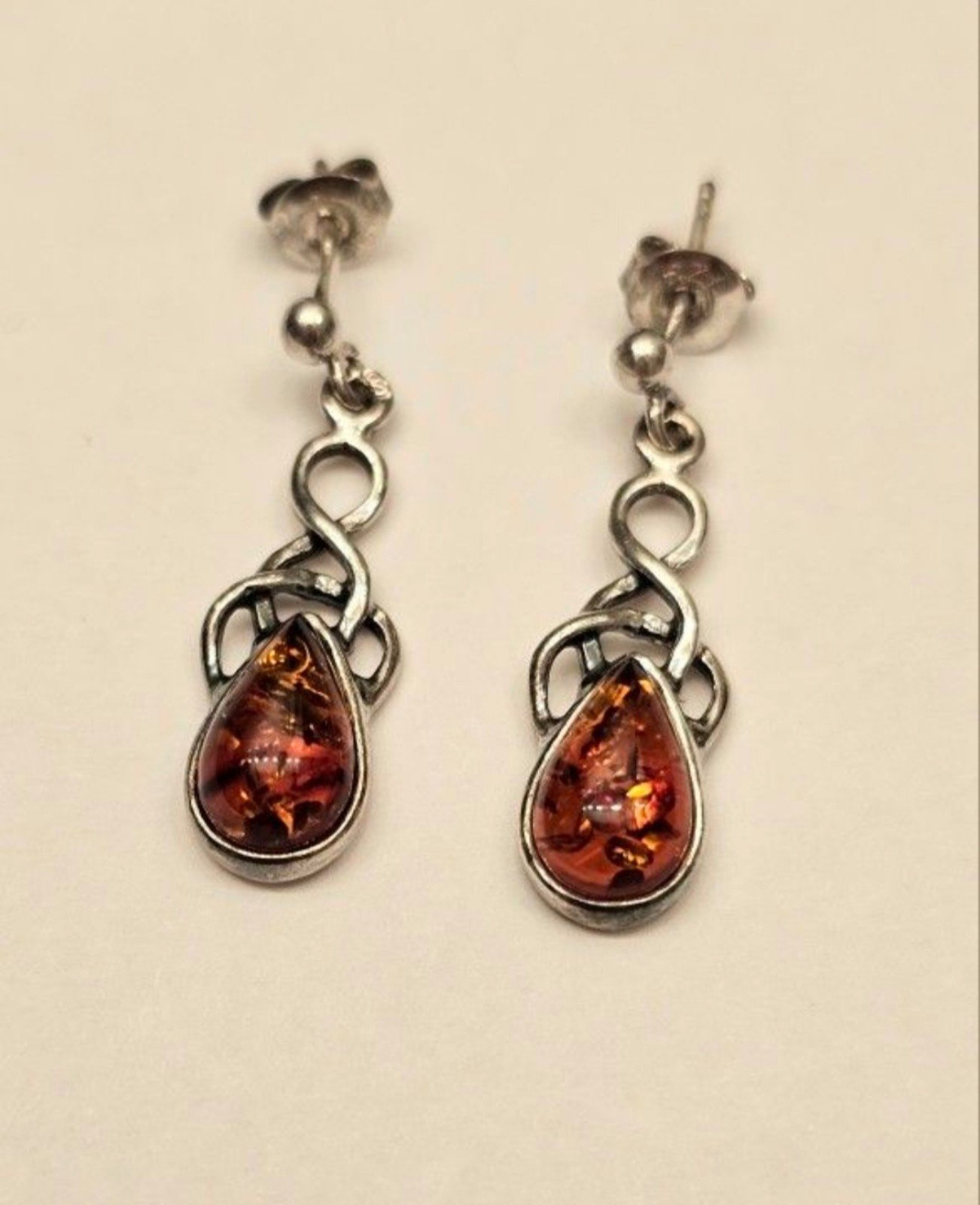 Silver 925 with Baltic Amber Earrings
