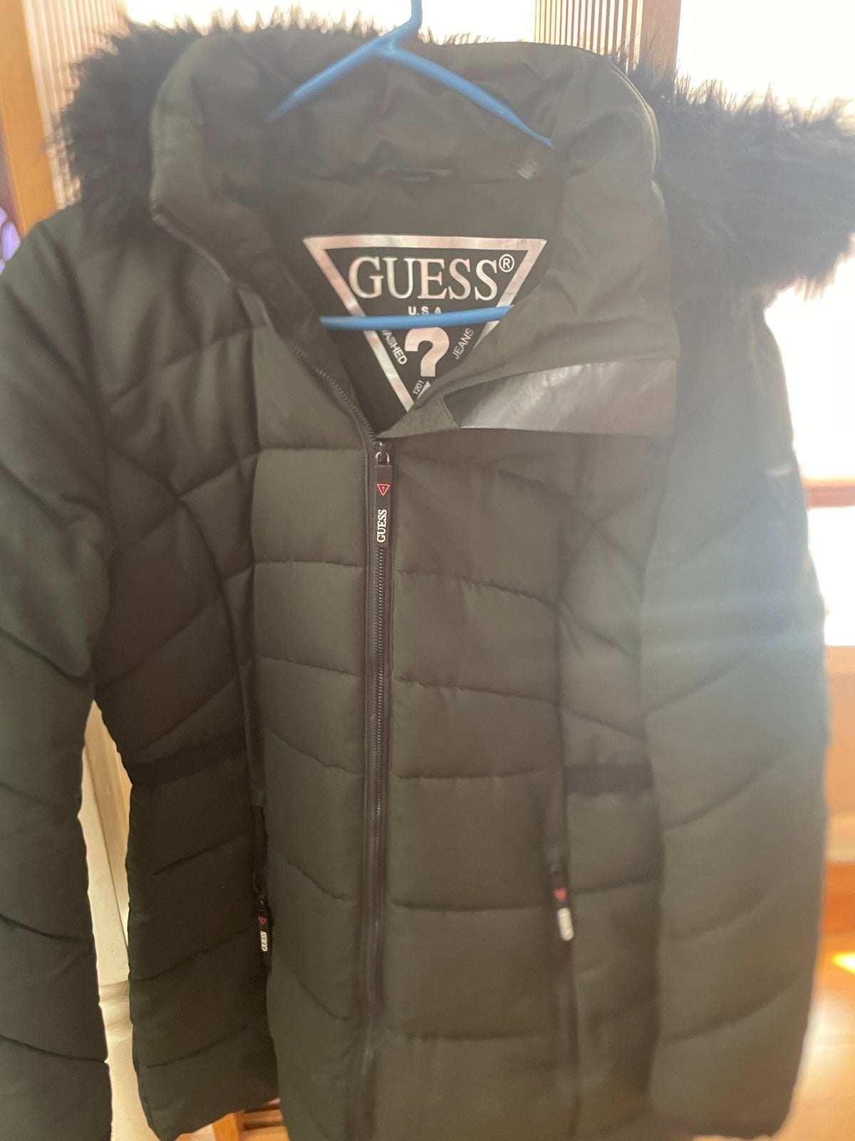 GUESS green down puffer Jacket size L