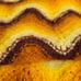 Vintage 70s Hand Crochet Blanket Brown Orange Yellow Psychedelic Wave