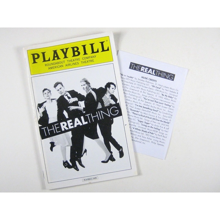 Real Thing Playbill Opening Night October 2014 Gyllenhaal Ewan McGregor DEBUT