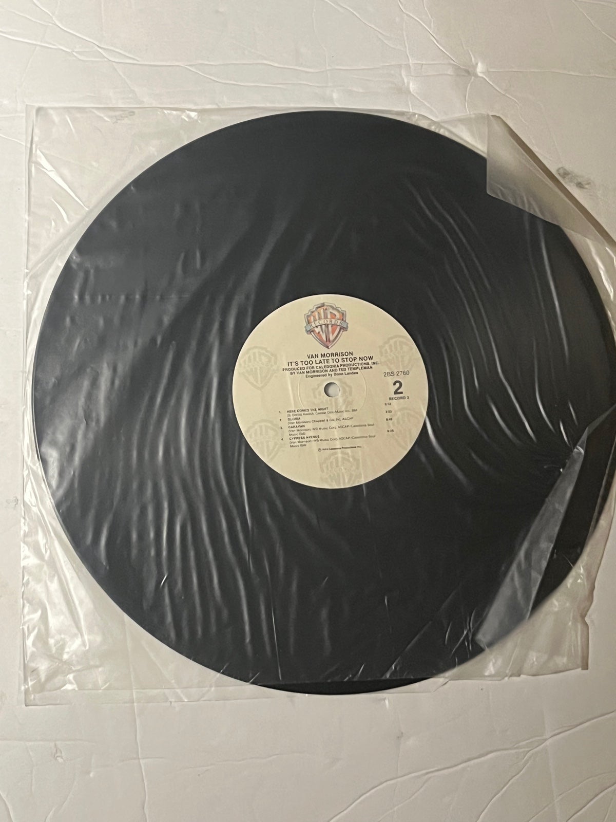 Van Morrison 2-record set It's Too Late to Stop Now LP WB
