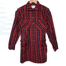 Current/Elliott The Jumpsuit Dress in Red Tartan Plaid, size Medium / CE sz 2