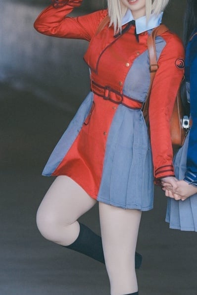 lycoris recoil cosplay costume wig anime chisato school uniform