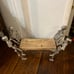 MARTHA STEWART 4 Metal Skeletons Holding Wood Tray Candle Holder Halloween Goth