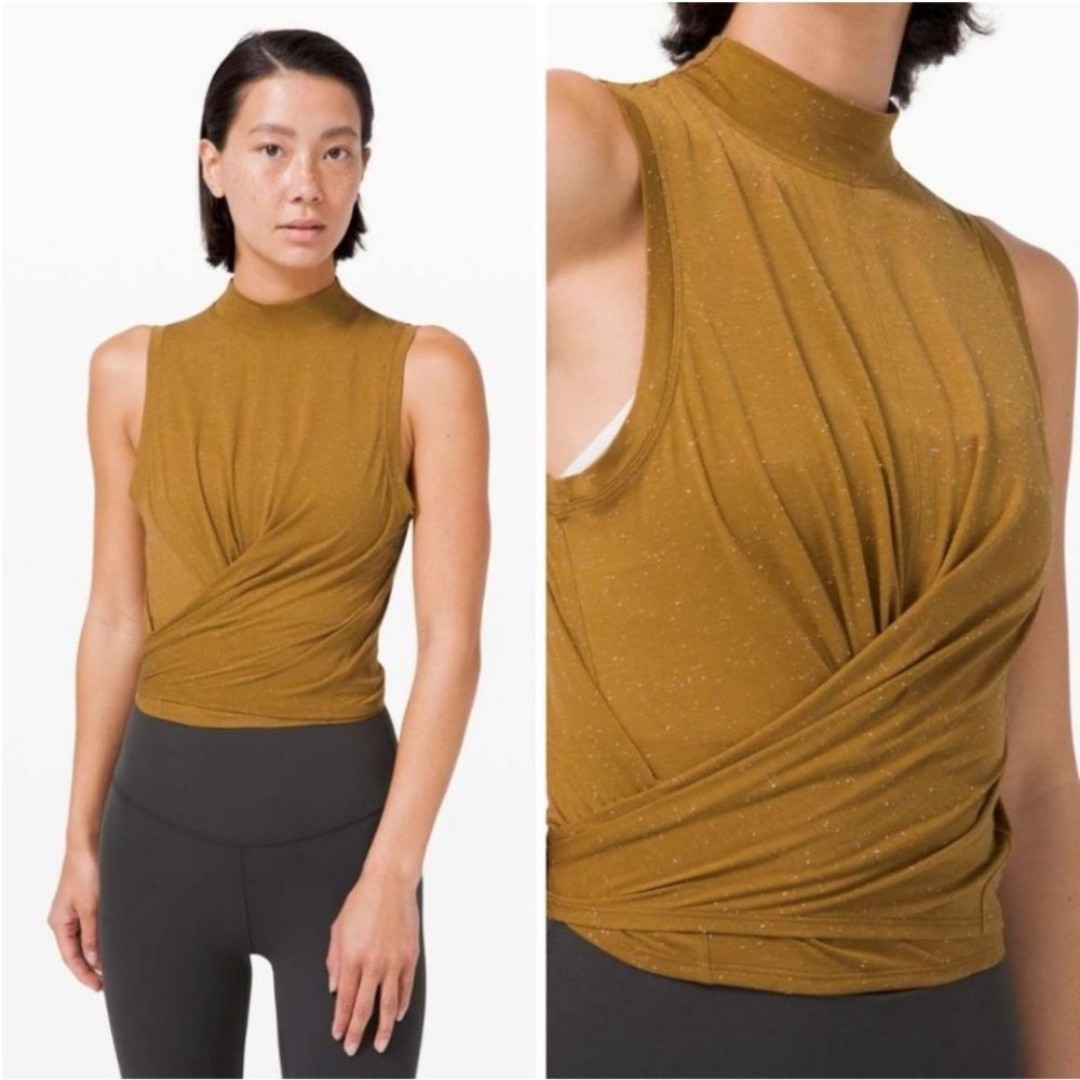 NWT Lululemon Time to Restore Mock Neck Twist Front Workout Tank Size 2