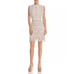 Lucy Paris White Scalloped Lace Sleeveless Sheath Mini Dress Size Medium