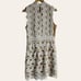 Lucy Paris White Scalloped Lace Sleeveless Sheath Mini Dress Size Medium
